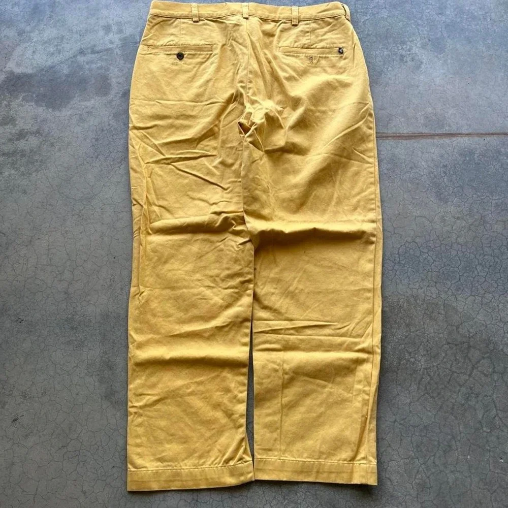 Brooks Brothers Yellow Cotton Chino Pants Size: 33x30